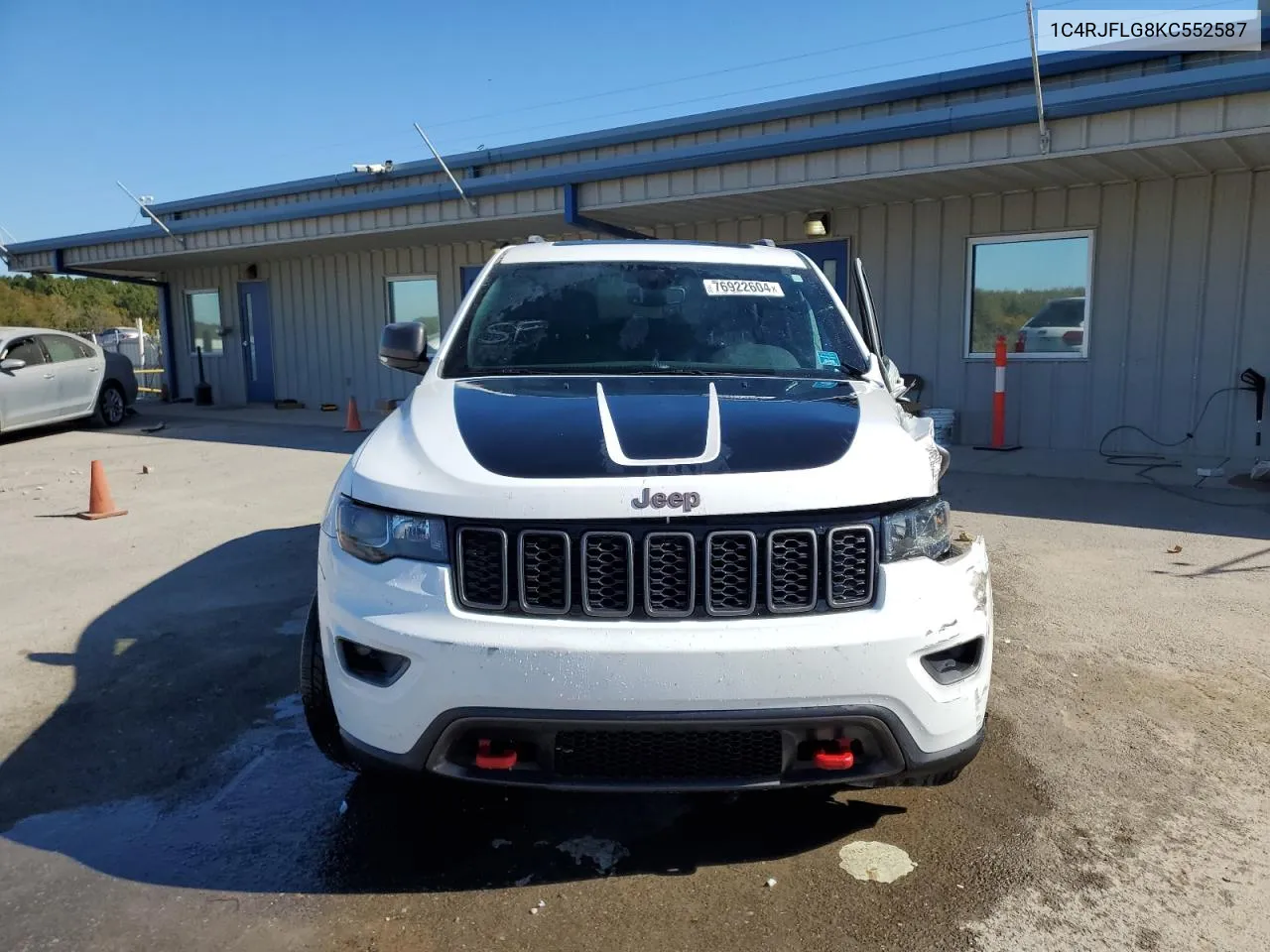 2019 Jeep Grand Cherokee Trailhawk VIN: 1C4RJFLG8KC552587 Lot: 76922604