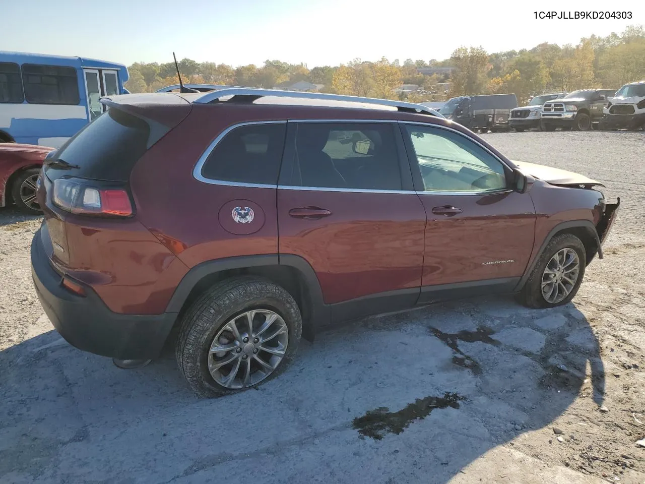 2019 Jeep Cherokee Latitude Plus VIN: 1C4PJLLB9KD204303 Lot: 76938504