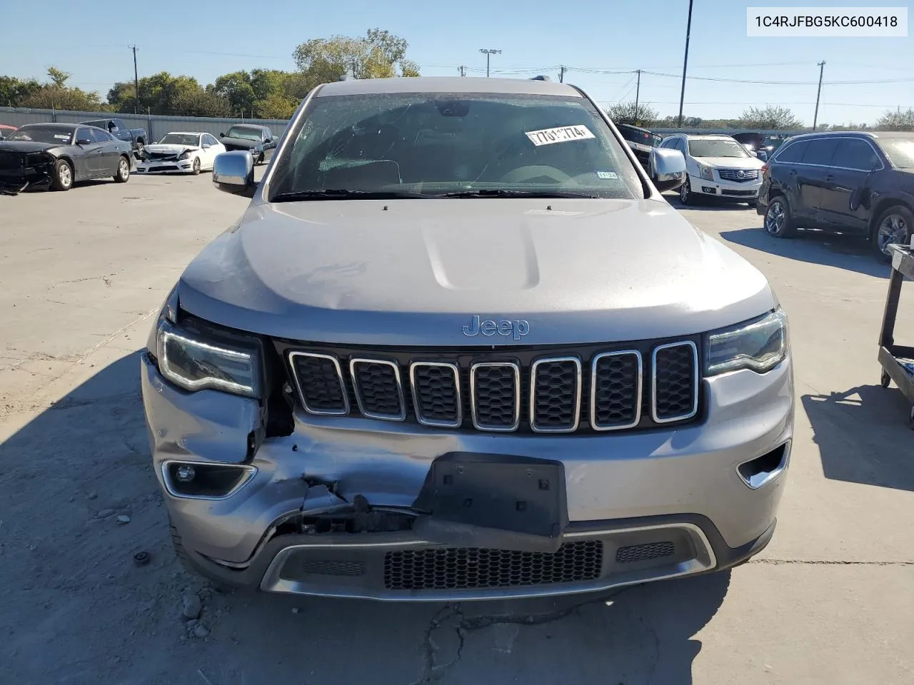 2019 Jeep Grand Cherokee Limited VIN: 1C4RJFBG5KC600418 Lot: 77011774