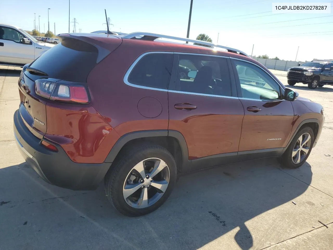 2019 Jeep Cherokee Limited VIN: 1C4PJLDB2KD278287 Lot: 77033564