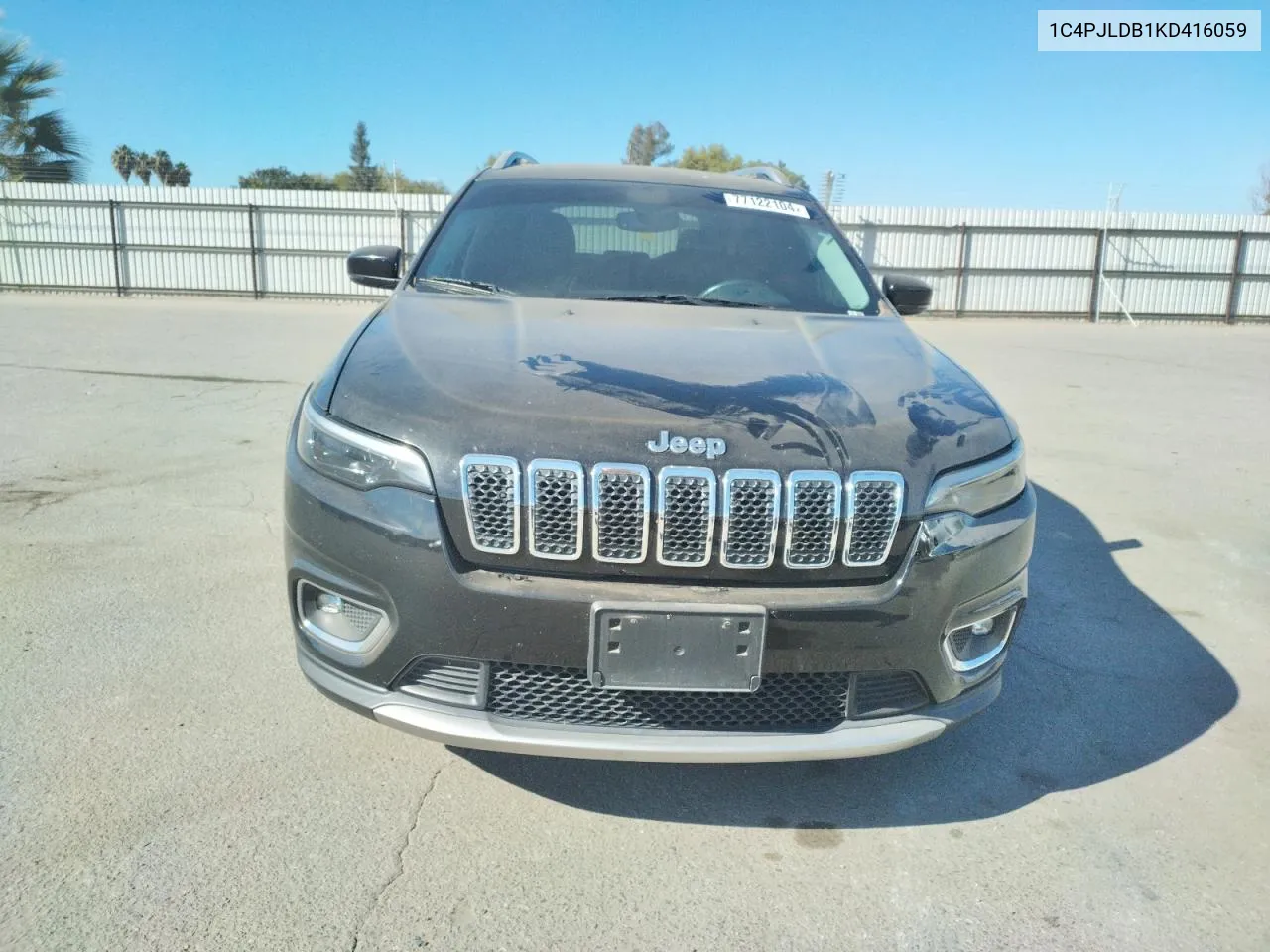 2019 Jeep Cherokee Limited VIN: 1C4PJLDB1KD416059 Lot: 77122104