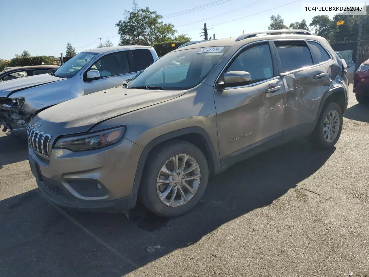 2019 Jeep Cherokee Latitude VIN: 1C4PJLCBXKD262047 Lot: 77149494