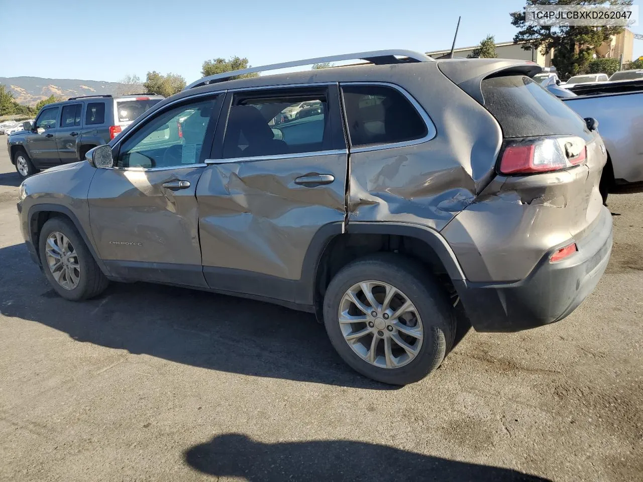 2019 Jeep Cherokee Latitude VIN: 1C4PJLCBXKD262047 Lot: 77149494