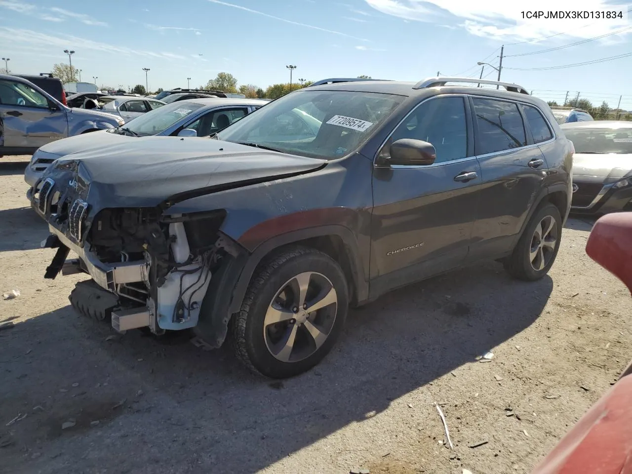 2019 Jeep Cherokee Limited VIN: 1C4PJMDX3KD131834 Lot: 77209574