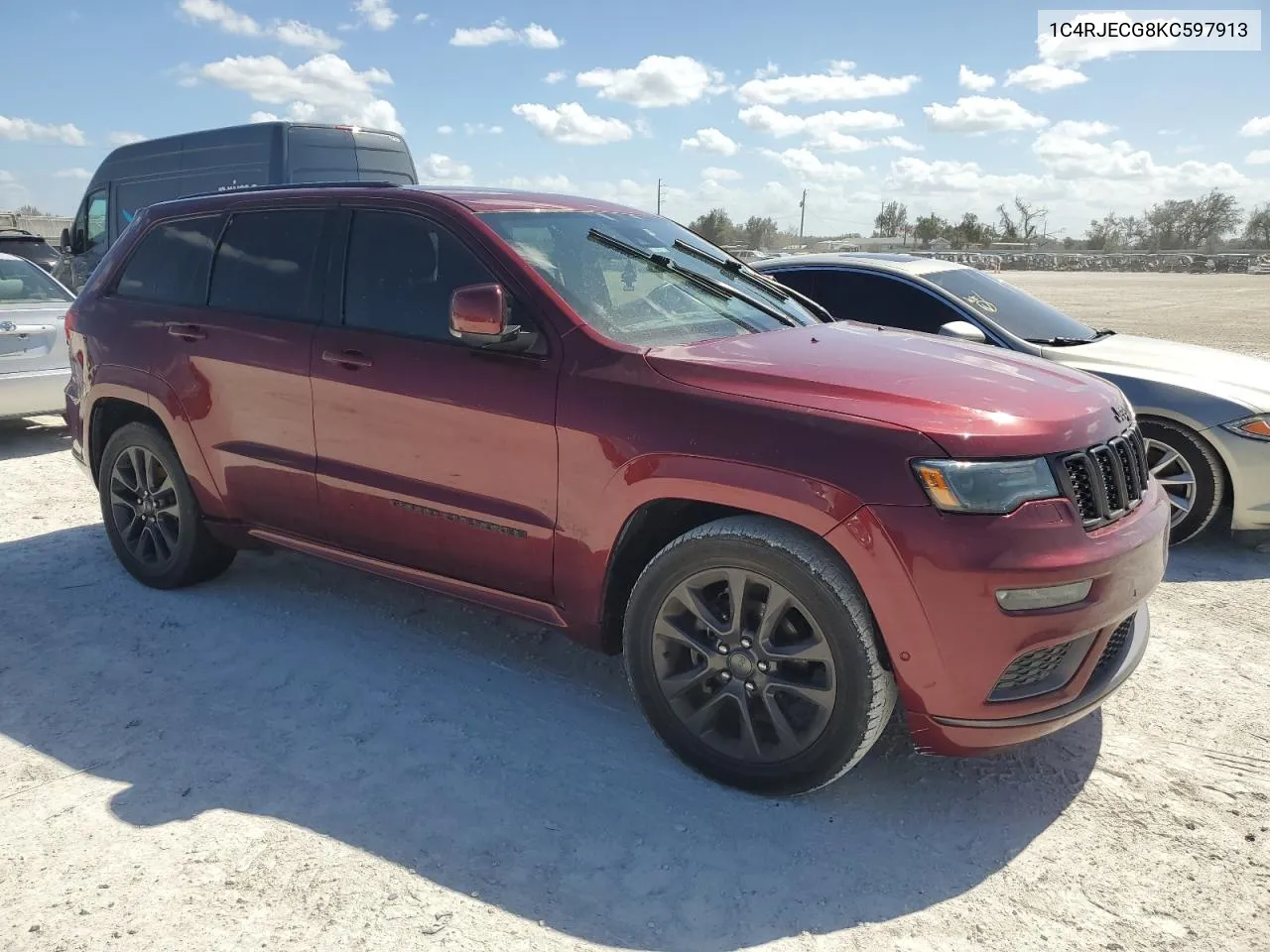 1C4RJECG8KC597913 2019 Jeep Grand Cherokee Overland