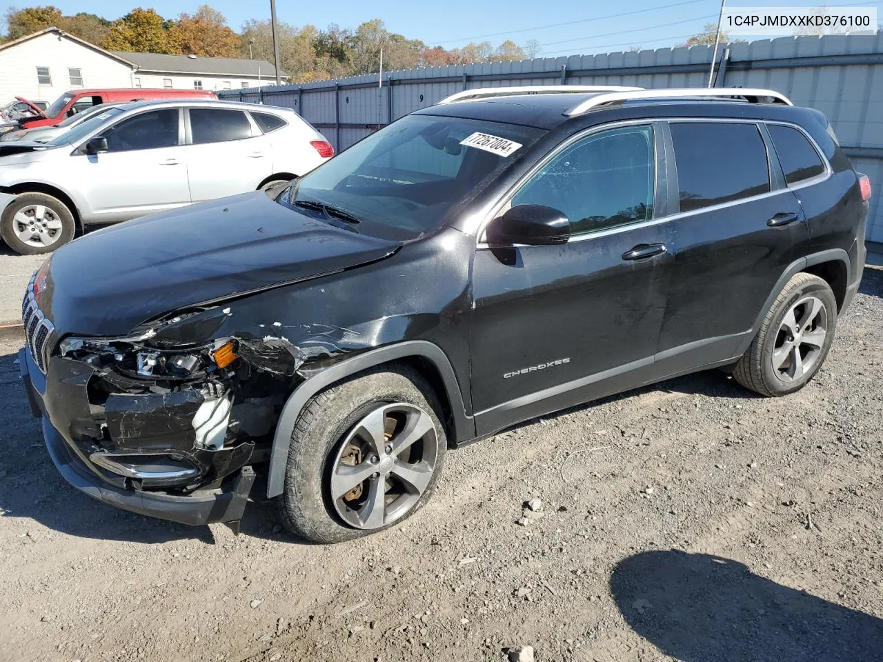 2019 Jeep Cherokee Limited VIN: 1C4PJMDXXKD376100 Lot: 77267004