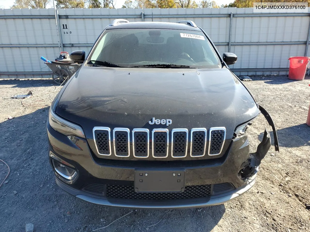 2019 Jeep Cherokee Limited VIN: 1C4PJMDXXKD376100 Lot: 77267004