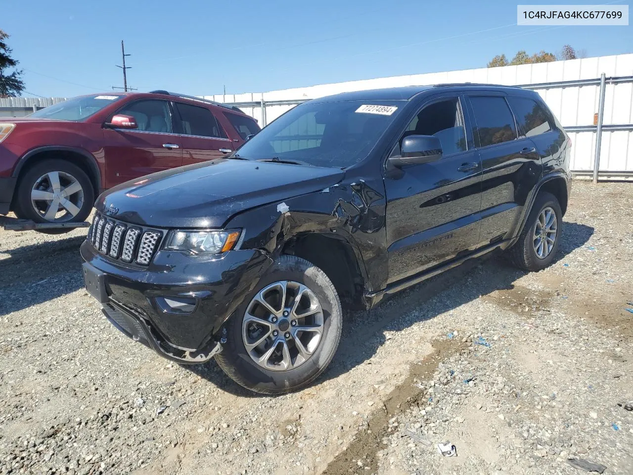 2019 Jeep Grand Cherokee Laredo VIN: 1C4RJFAG4KC677699 Lot: 77274894