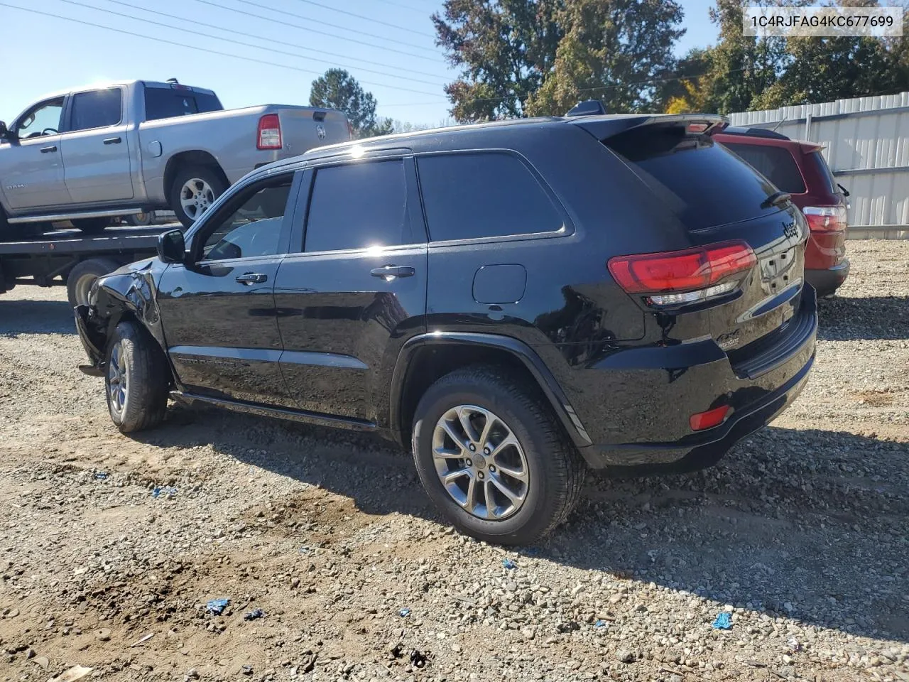 2019 Jeep Grand Cherokee Laredo VIN: 1C4RJFAG4KC677699 Lot: 77274894