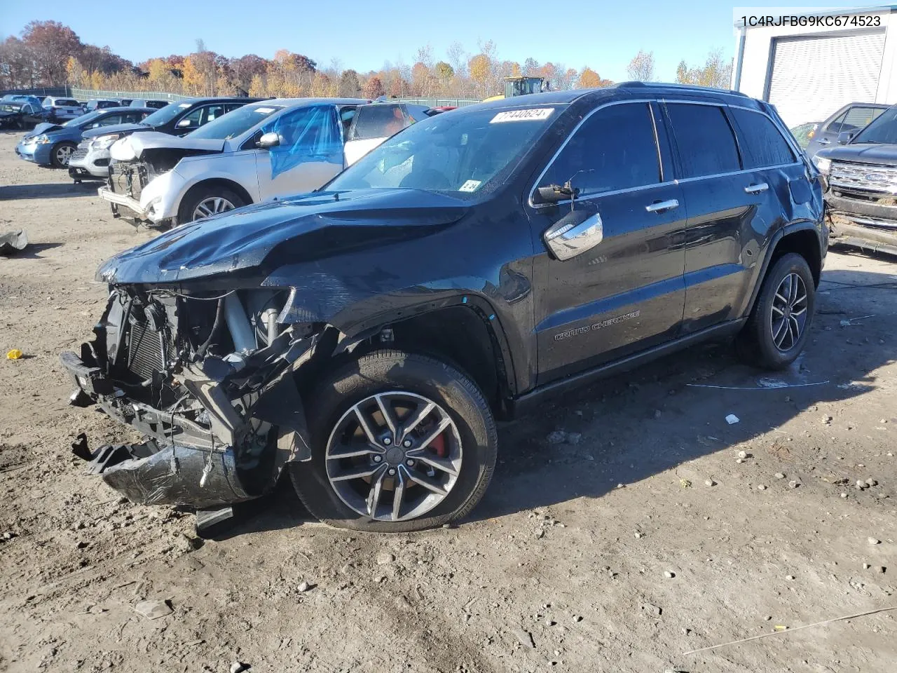 2019 Jeep Grand Cherokee Limited VIN: 1C4RJFBG9KC674523 Lot: 77440624