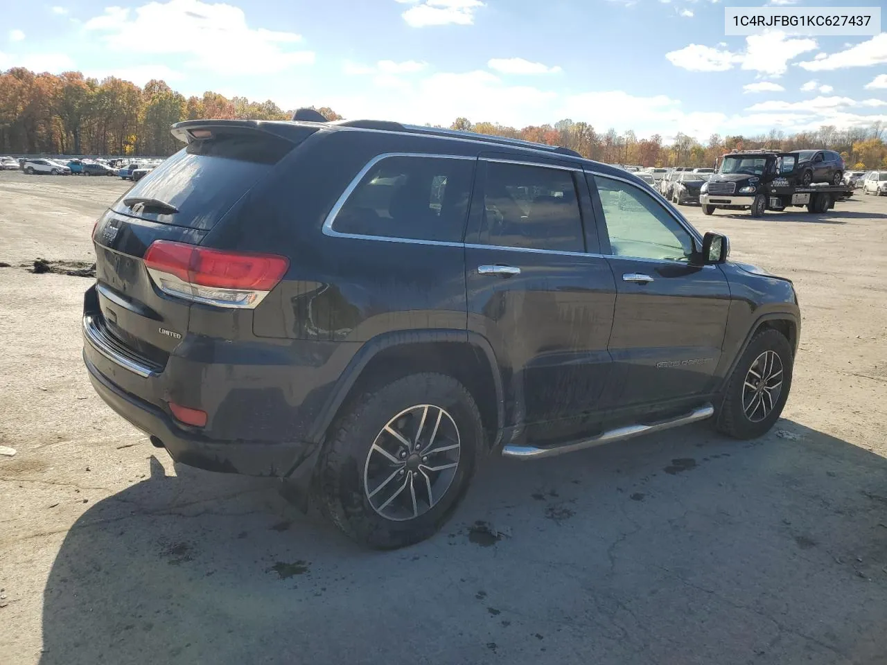 2019 Jeep Grand Cherokee Limited VIN: 1C4RJFBG1KC627437 Lot: 77537294