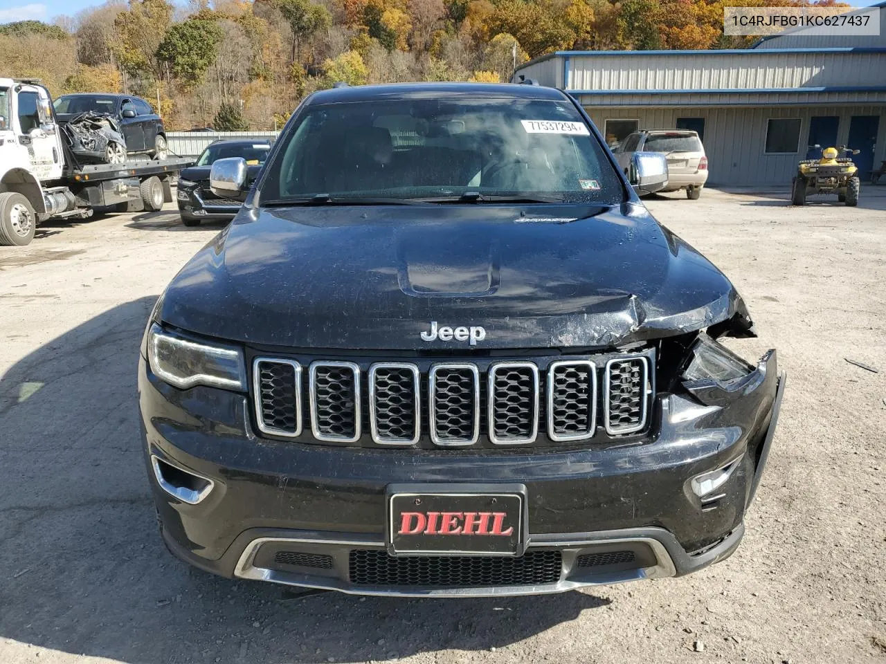 2019 Jeep Grand Cherokee Limited VIN: 1C4RJFBG1KC627437 Lot: 77537294