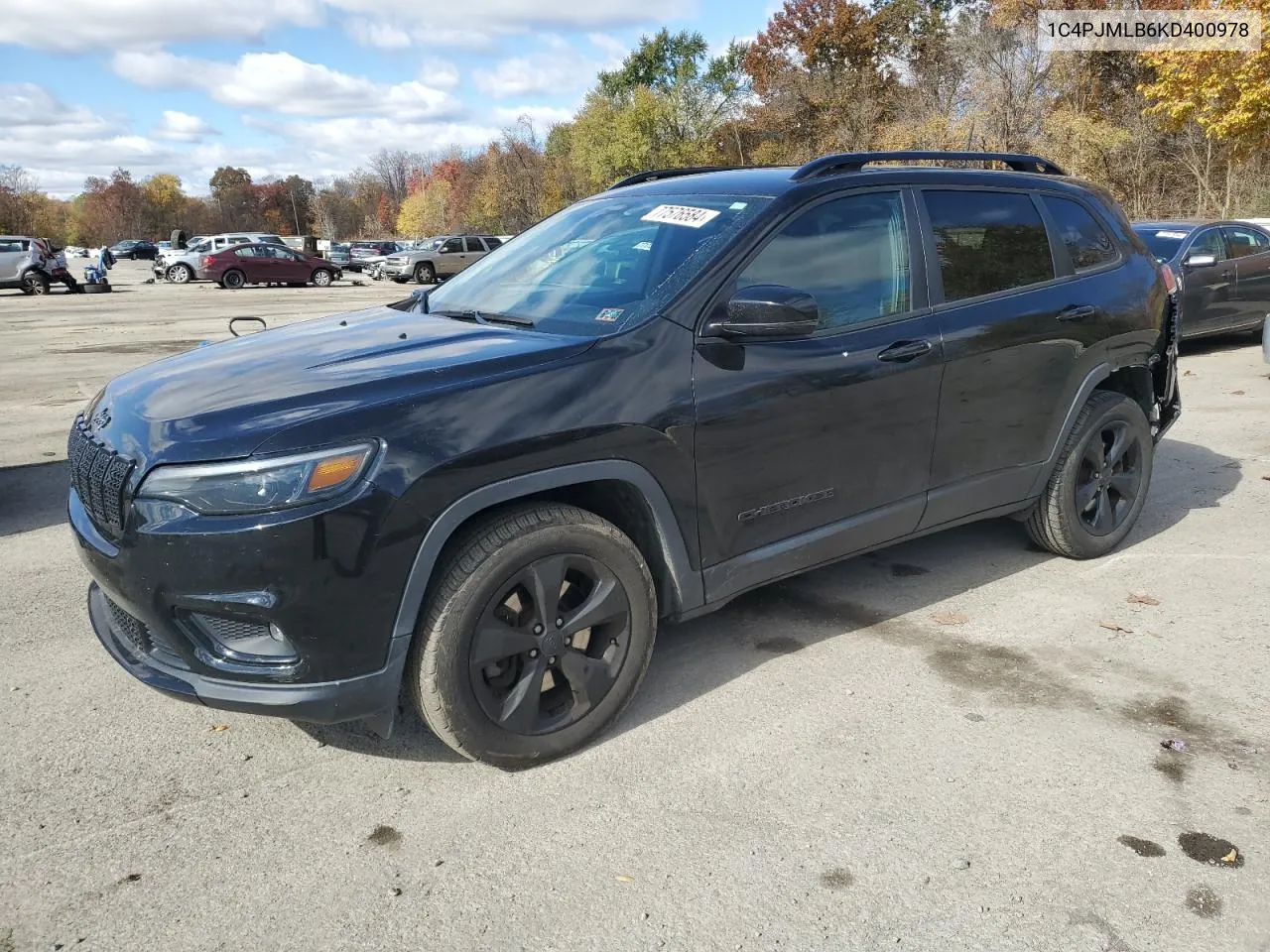 2019 Jeep Cherokee Latitude Plus VIN: 1C4PJMLB6KD400978 Lot: 77576584