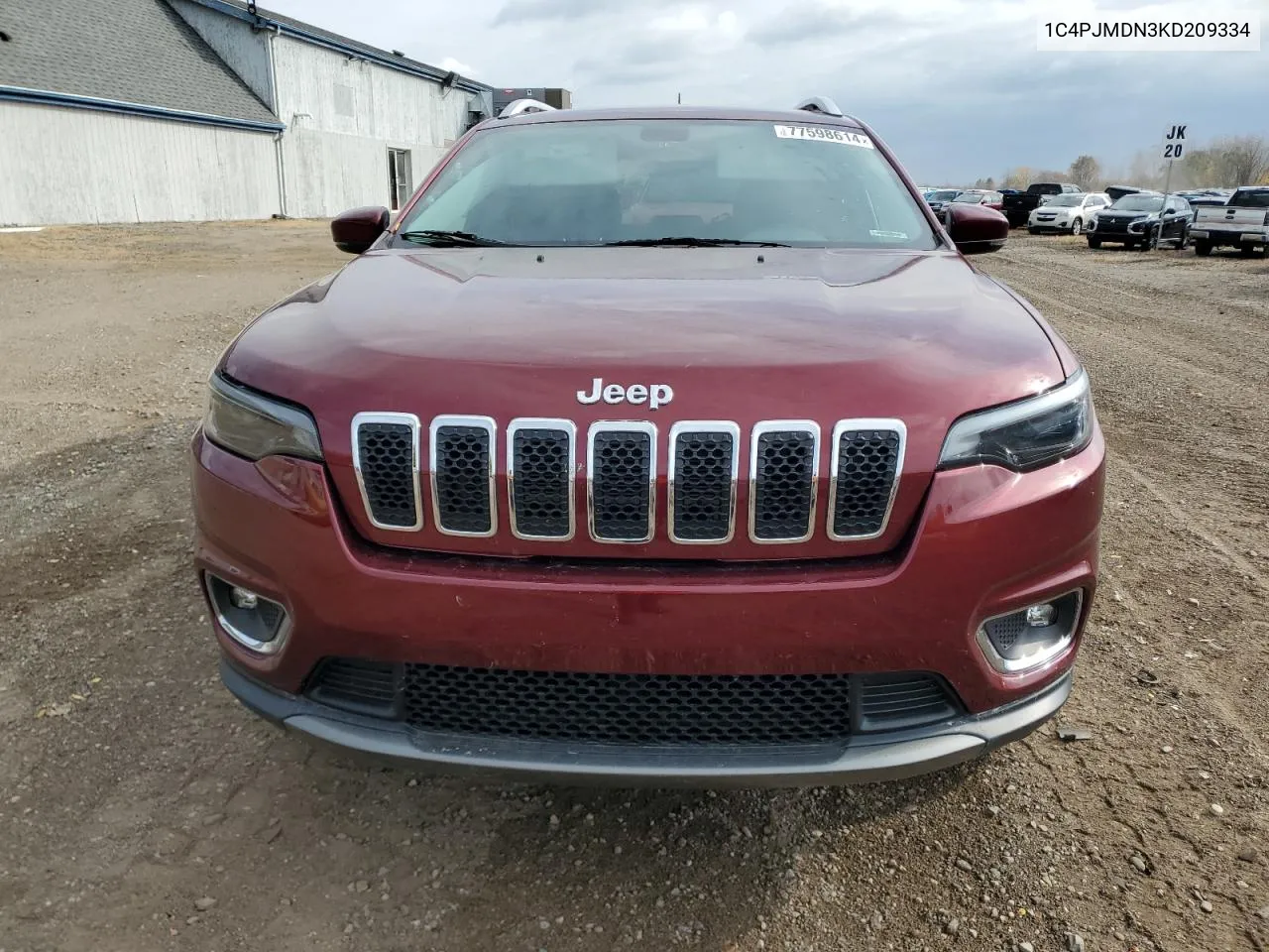 2019 Jeep Cherokee Limited VIN: 1C4PJMDN3KD209334 Lot: 77598614