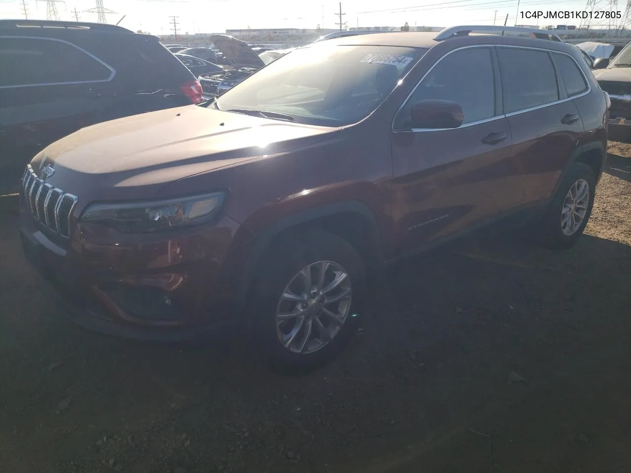 2019 Jeep Cherokee Latitude VIN: 1C4PJMCB1KD127805 Lot: 77605754