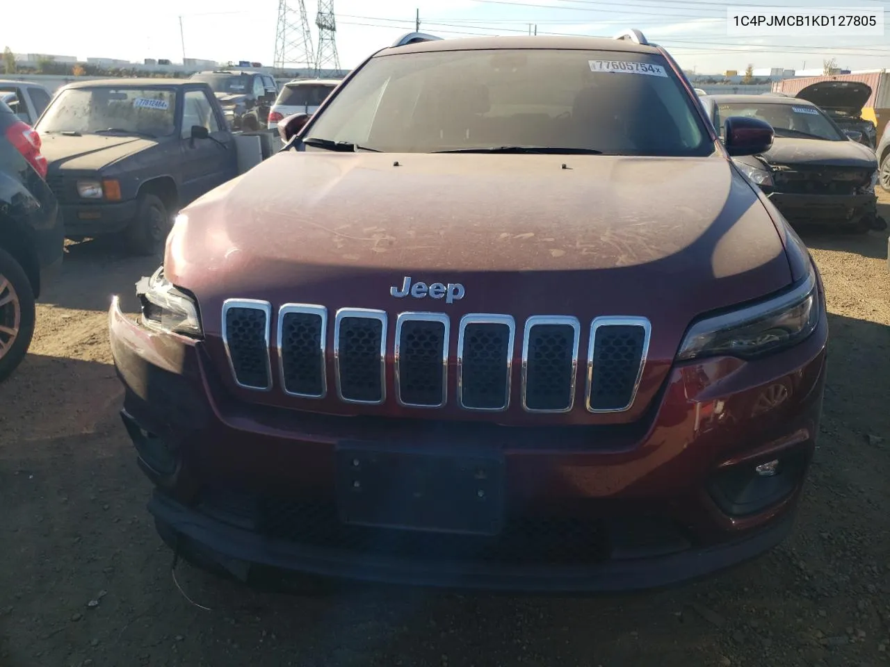 2019 Jeep Cherokee Latitude VIN: 1C4PJMCB1KD127805 Lot: 77605754