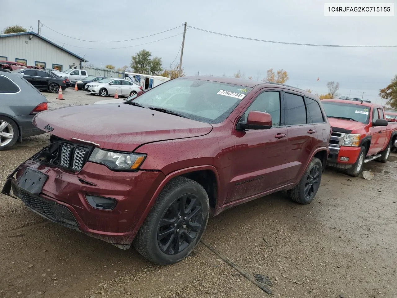 2019 Jeep Grand Cherokee Laredo VIN: 1C4RJFAG2KC715155 Lot: 77622734