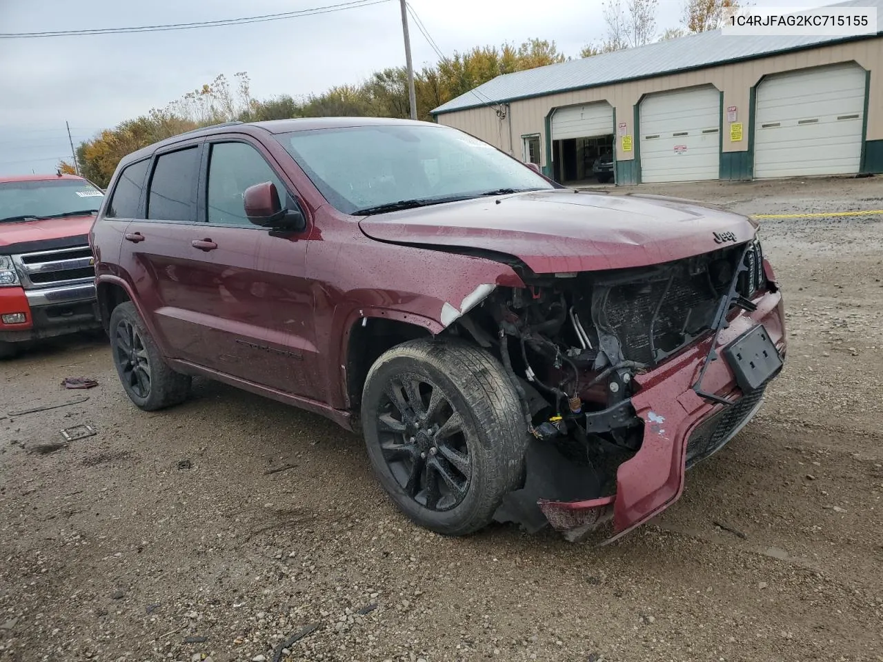 2019 Jeep Grand Cherokee Laredo VIN: 1C4RJFAG2KC715155 Lot: 77622734