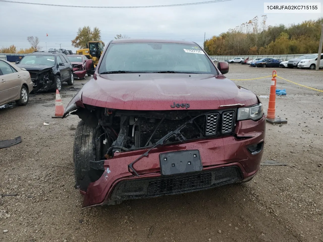 2019 Jeep Grand Cherokee Laredo VIN: 1C4RJFAG2KC715155 Lot: 77622734