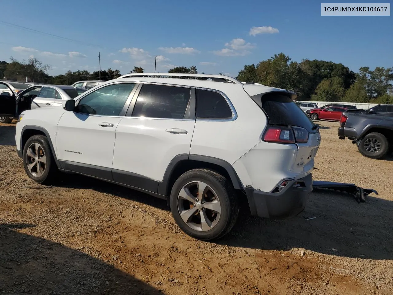 2019 Jeep Cherokee Limited VIN: 1C4PJMDX4KD104657 Lot: 77704054