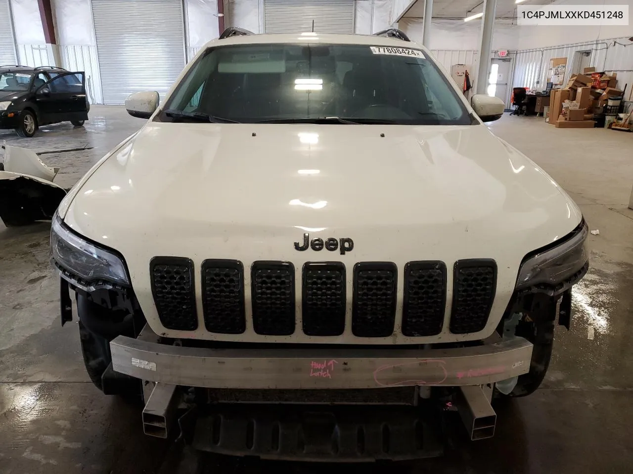 2019 Jeep Cherokee Latitude Plus VIN: 1C4PJMLXXKD451248 Lot: 77808424