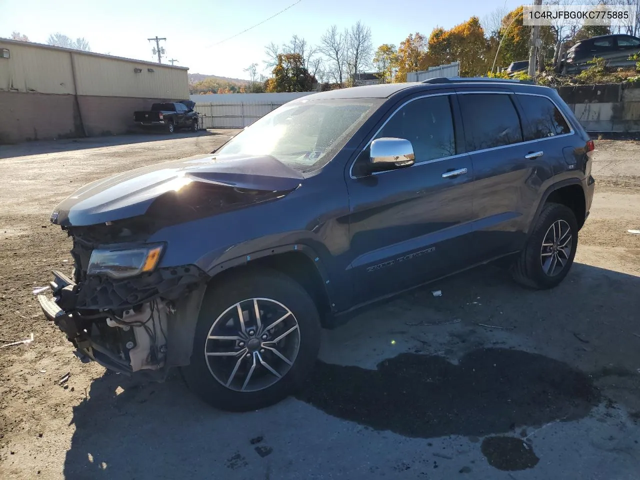 2019 Jeep Grand Cherokee Limited VIN: 1C4RJFBG0KC775885 Lot: 77938624