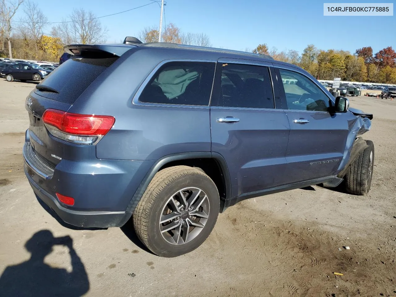 2019 Jeep Grand Cherokee Limited VIN: 1C4RJFBG0KC775885 Lot: 77938624