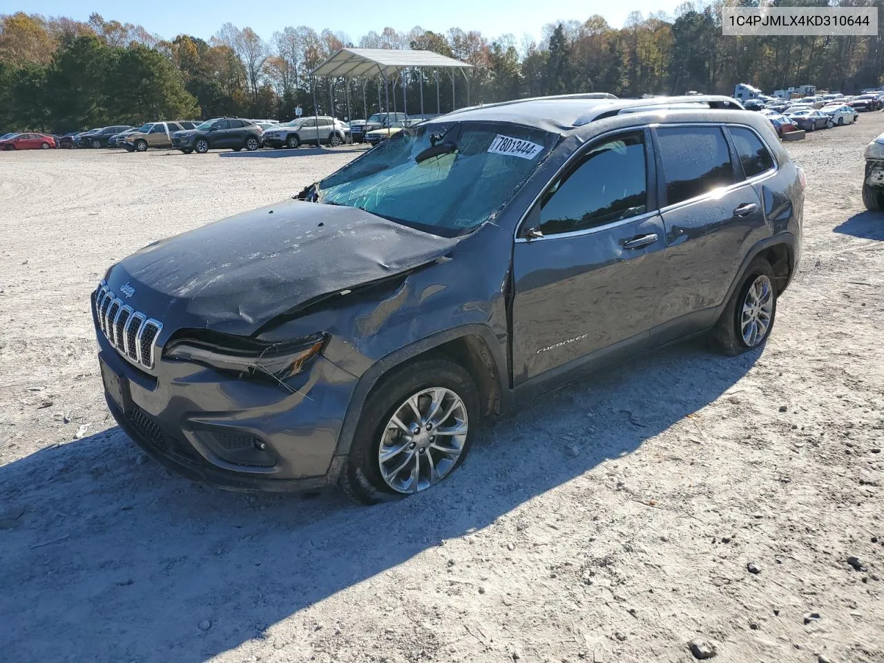 2019 Jeep Cherokee Latitude Plus VIN: 1C4PJMLX4KD310644 Lot: 78013444