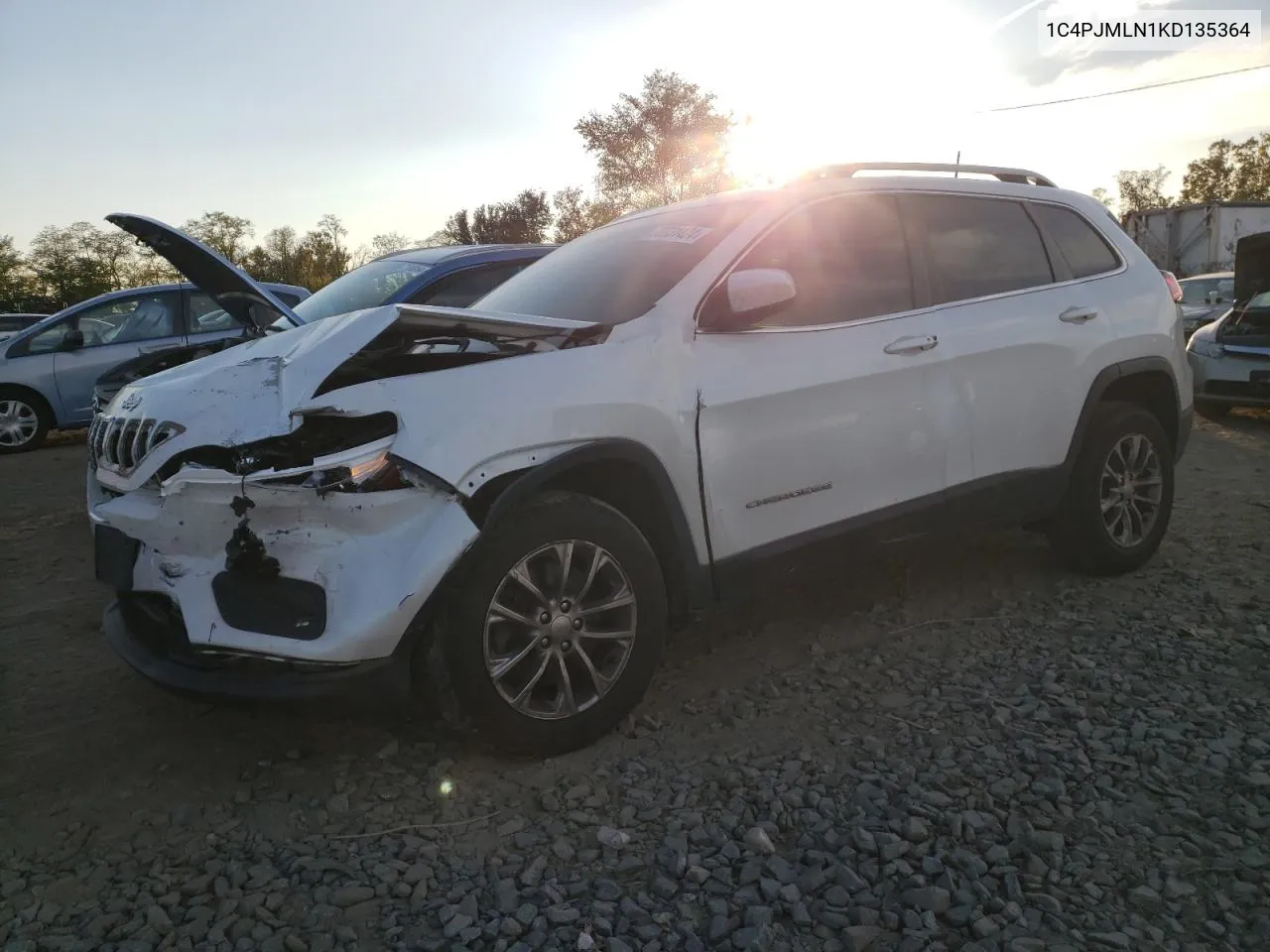 2019 Jeep Cherokee Latitude Plus VIN: 1C4PJMLN1KD135364 Lot: 78031424