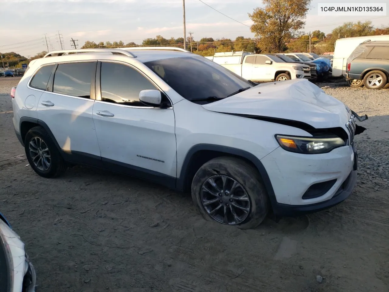 2019 Jeep Cherokee Latitude Plus VIN: 1C4PJMLN1KD135364 Lot: 78031424