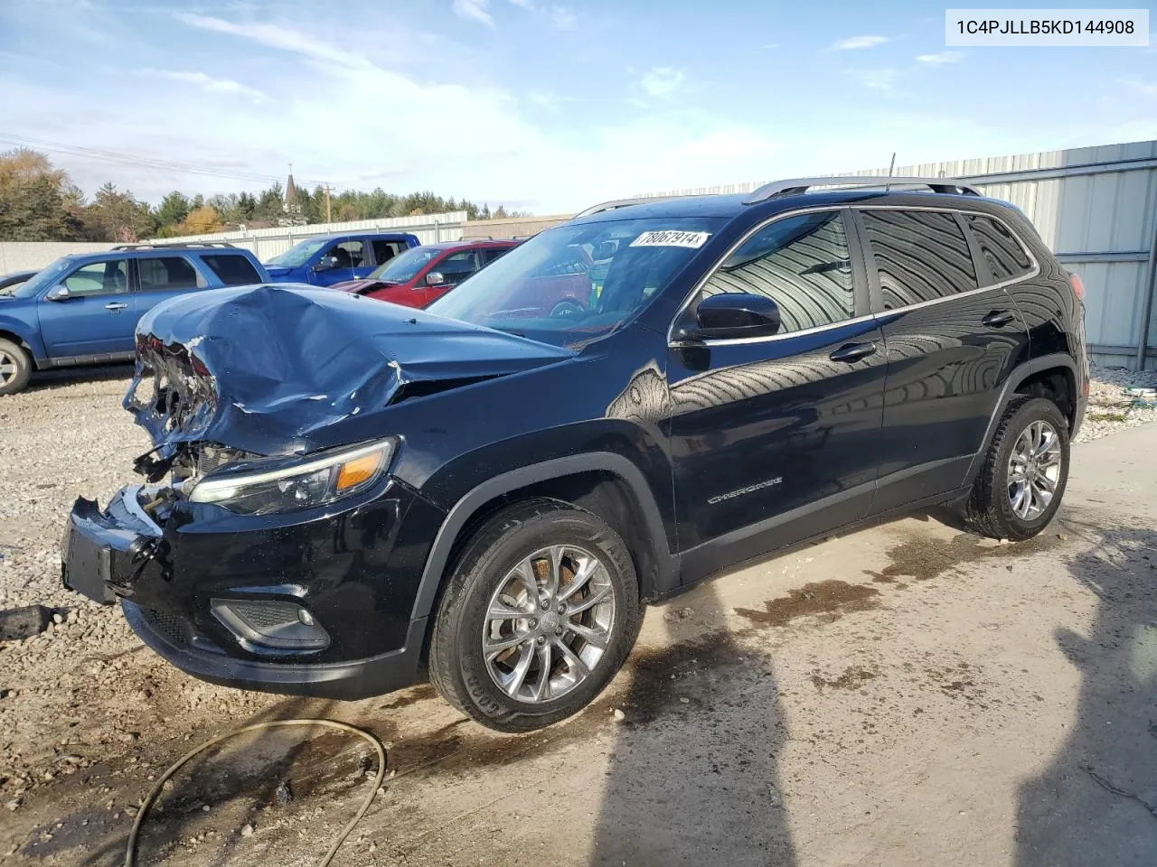 2019 Jeep Cherokee Latitude Plus VIN: 1C4PJLLB5KD144908 Lot: 78067914