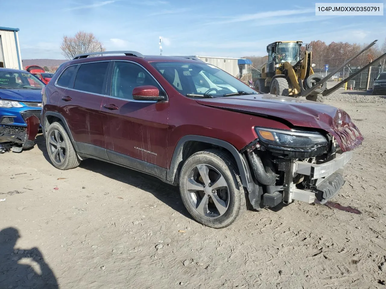 2019 Jeep Cherokee Limited VIN: 1C4PJMDXXKD350791 Lot: 78156414