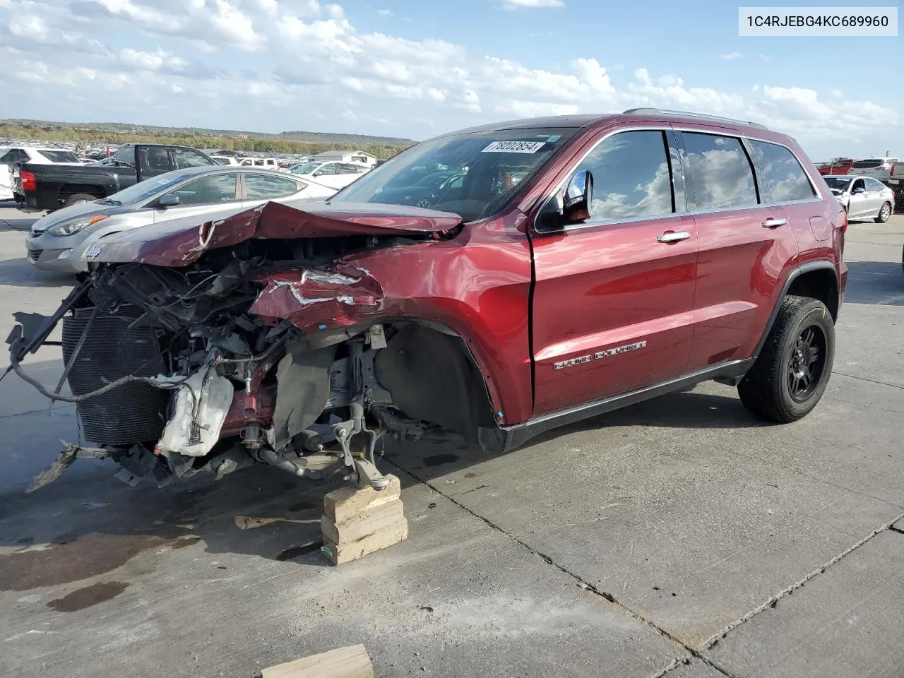 2019 Jeep Grand Cherokee Limited VIN: 1C4RJEBG4KC689960 Lot: 78202854