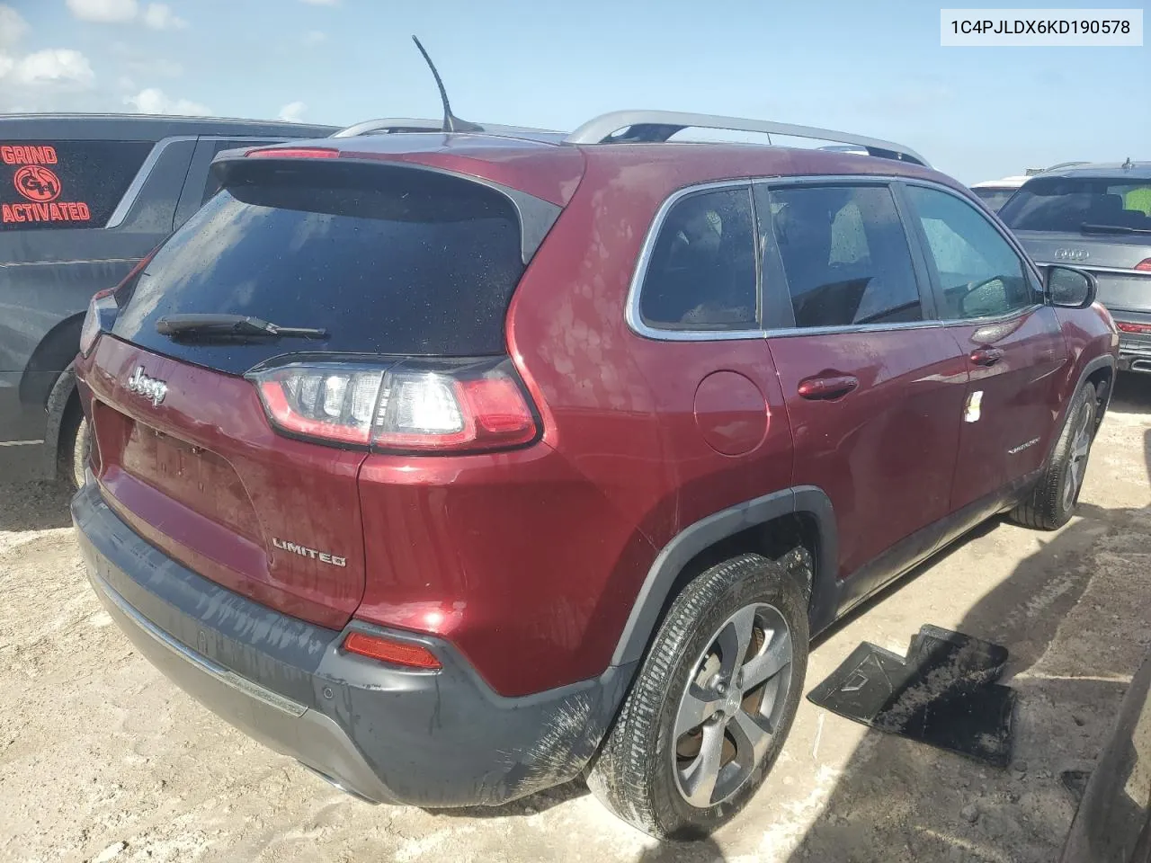 2019 Jeep Cherokee Limited VIN: 1C4PJLDX6KD190578 Lot: 78242954