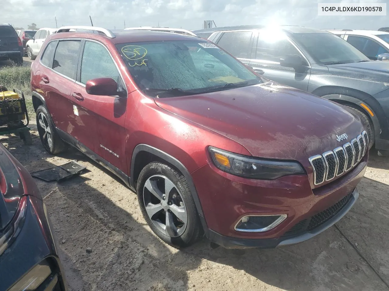 2019 Jeep Cherokee Limited VIN: 1C4PJLDX6KD190578 Lot: 78242954