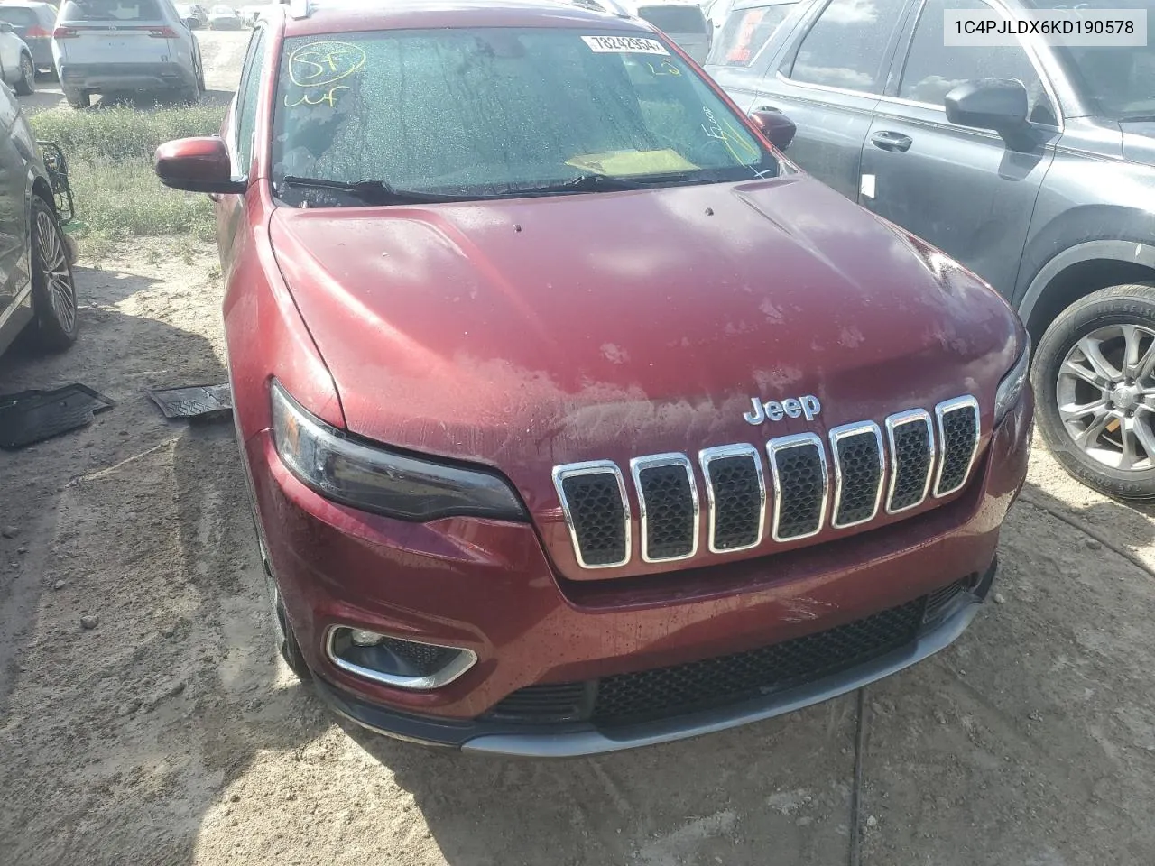 2019 Jeep Cherokee Limited VIN: 1C4PJLDX6KD190578 Lot: 78242954