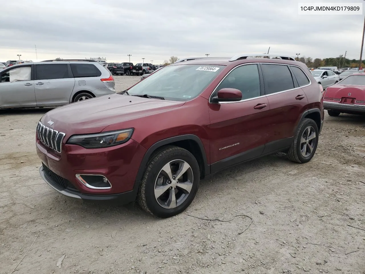 2019 Jeep Cherokee Limited VIN: 1C4PJMDN4KD179809 Lot: 78729564