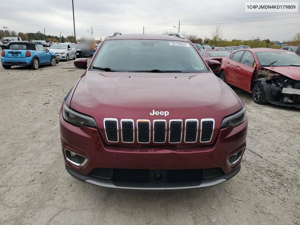 2019 Jeep Cherokee Limited VIN: 1C4PJMDN4KD179809 Lot: 78729564