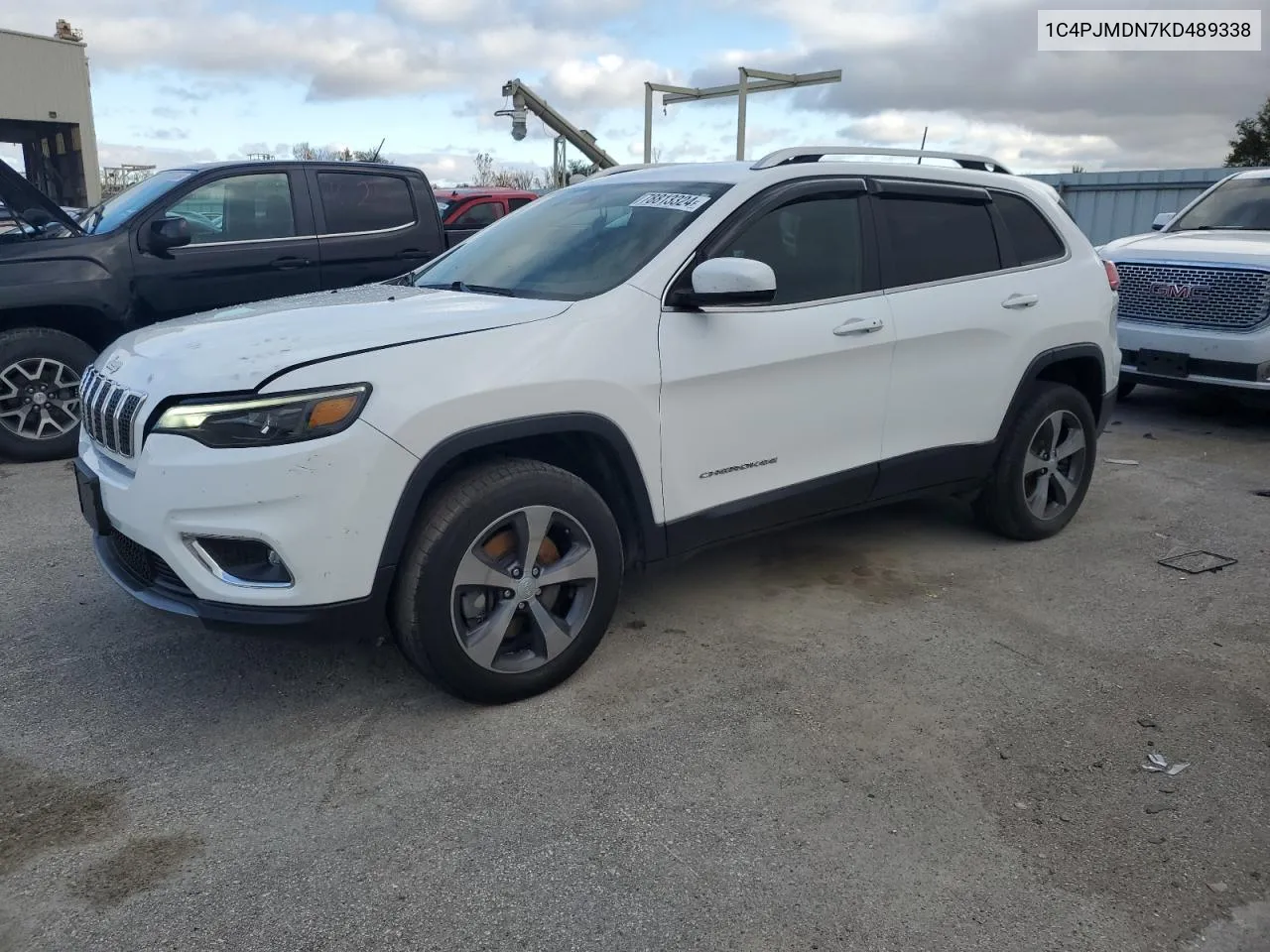 2019 Jeep Cherokee Limited VIN: 1C4PJMDN7KD489338 Lot: 78813324