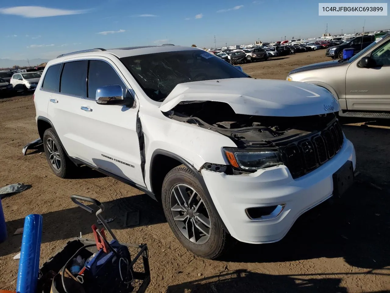 2019 Jeep Grand Cherokee Limited VIN: 1C4RJFBG6KC693899 Lot: 78864254