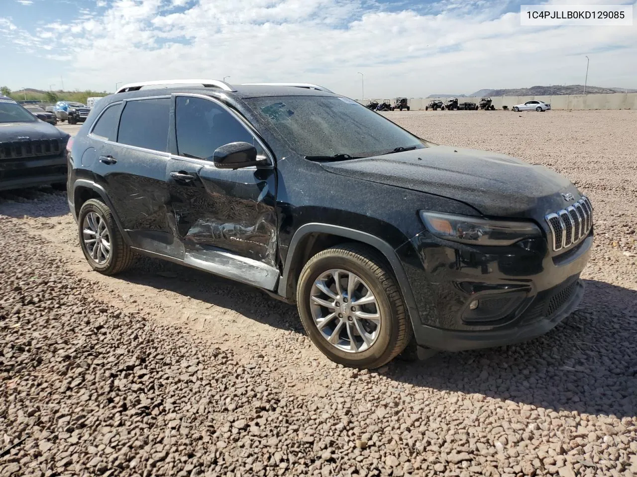 2019 Jeep Cherokee Latitude Plus VIN: 1C4PJLLB0KD129085 Lot: 79021694