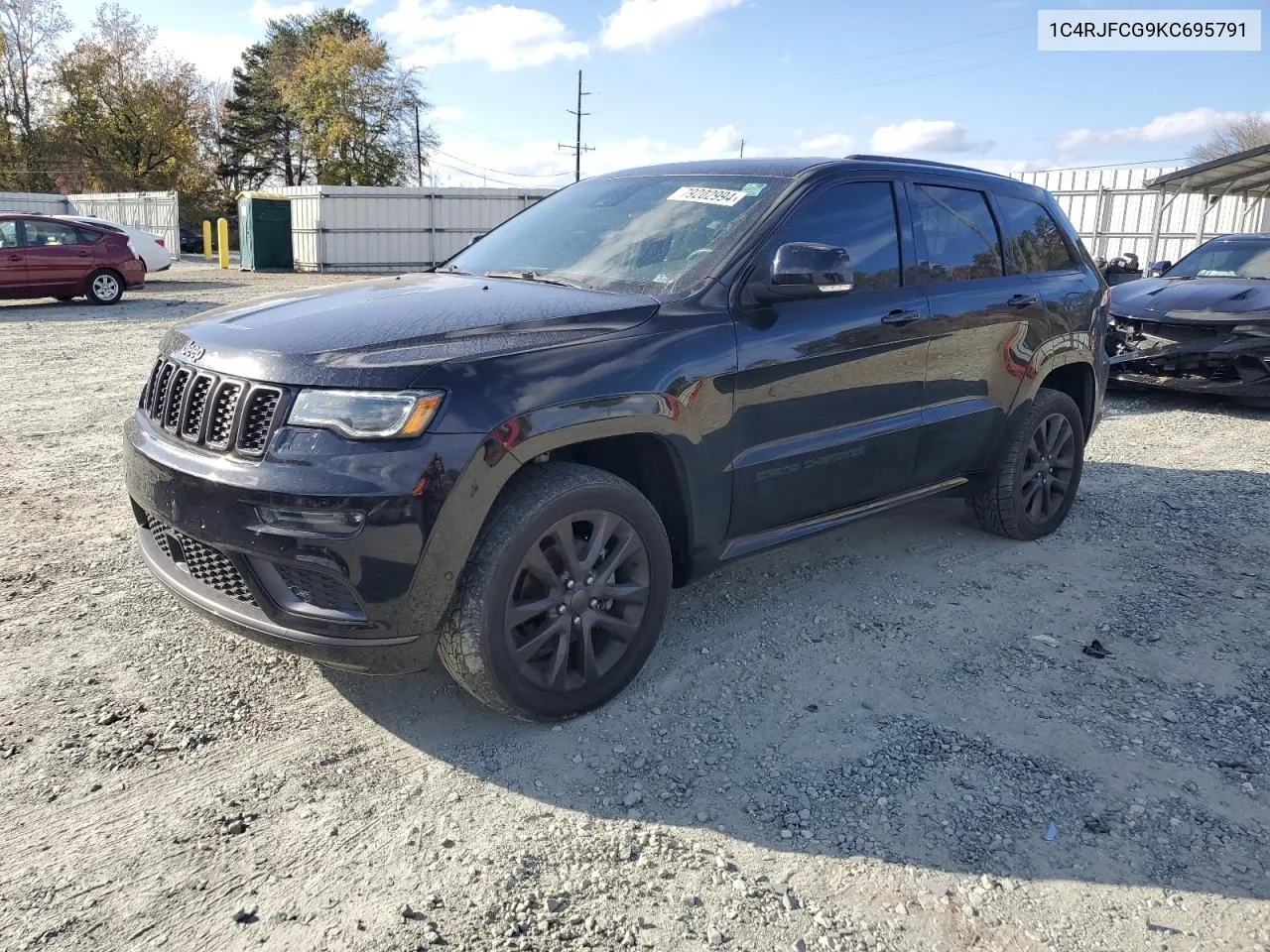 2019 Jeep Grand Cherokee Overland VIN: 1C4RJFCG9KC695791 Lot: 79202994