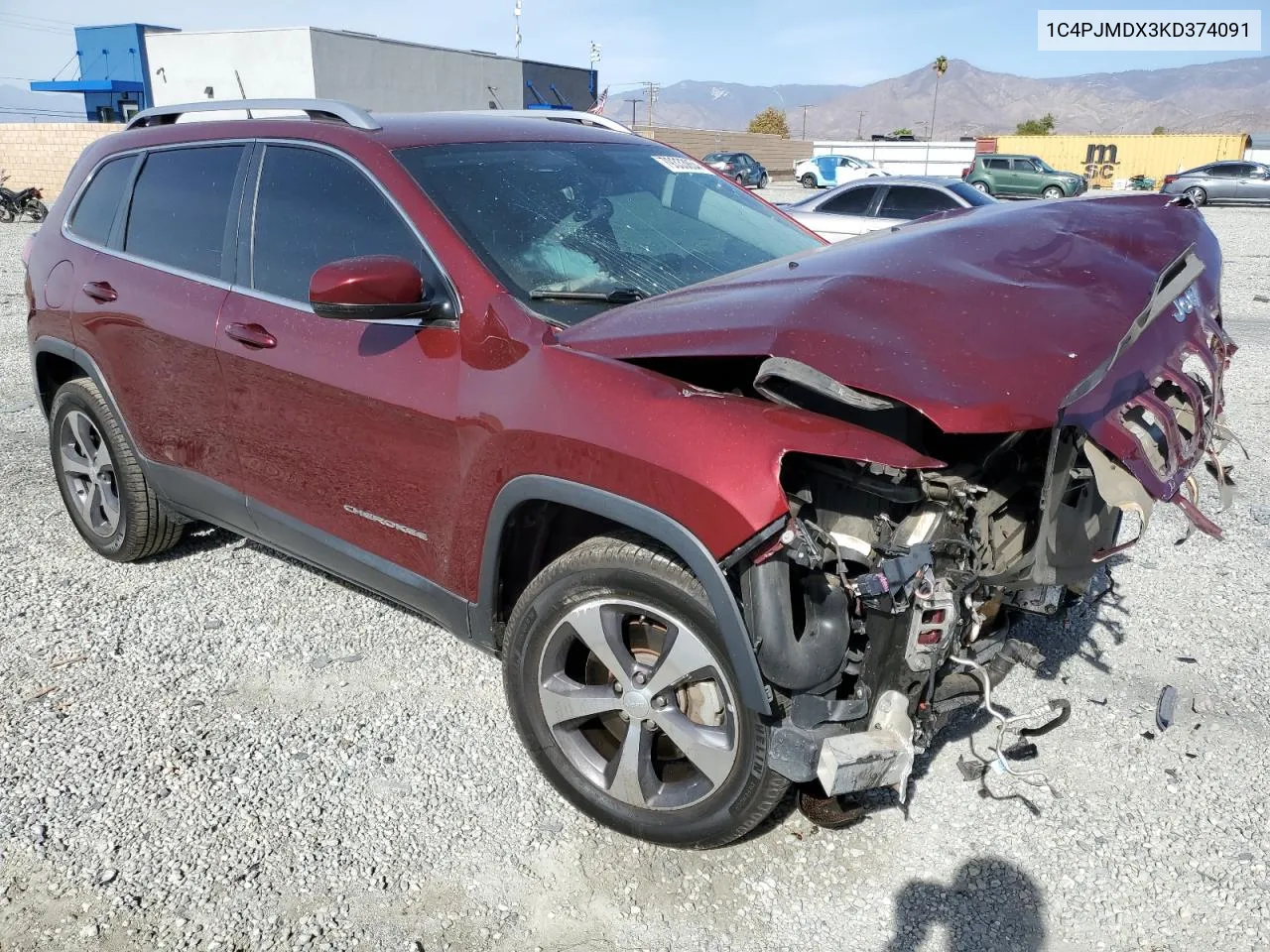 2019 Jeep Cherokee Limited VIN: 1C4PJMDX3KD374091 Lot: 79333854