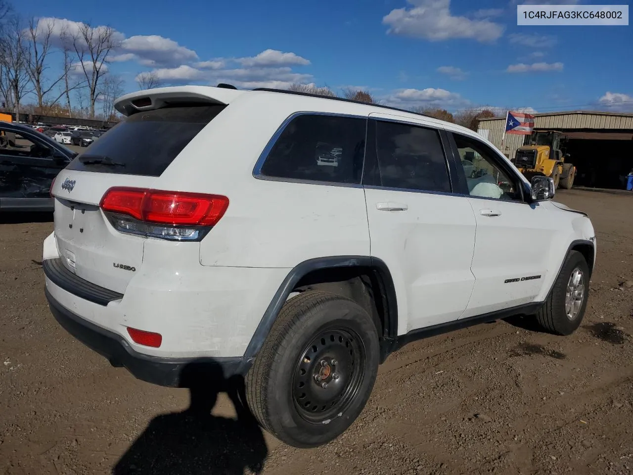 2019 Jeep Grand Cherokee Laredo VIN: 1C4RJFAG3KC648002 Lot: 79391474