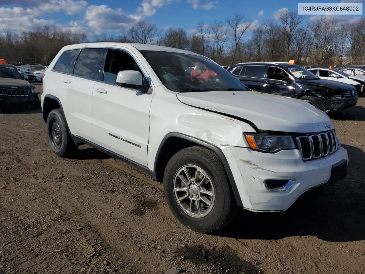 2019 Jeep Grand Cherokee Laredo VIN: 1C4RJFAG3KC648002 Lot: 79391474