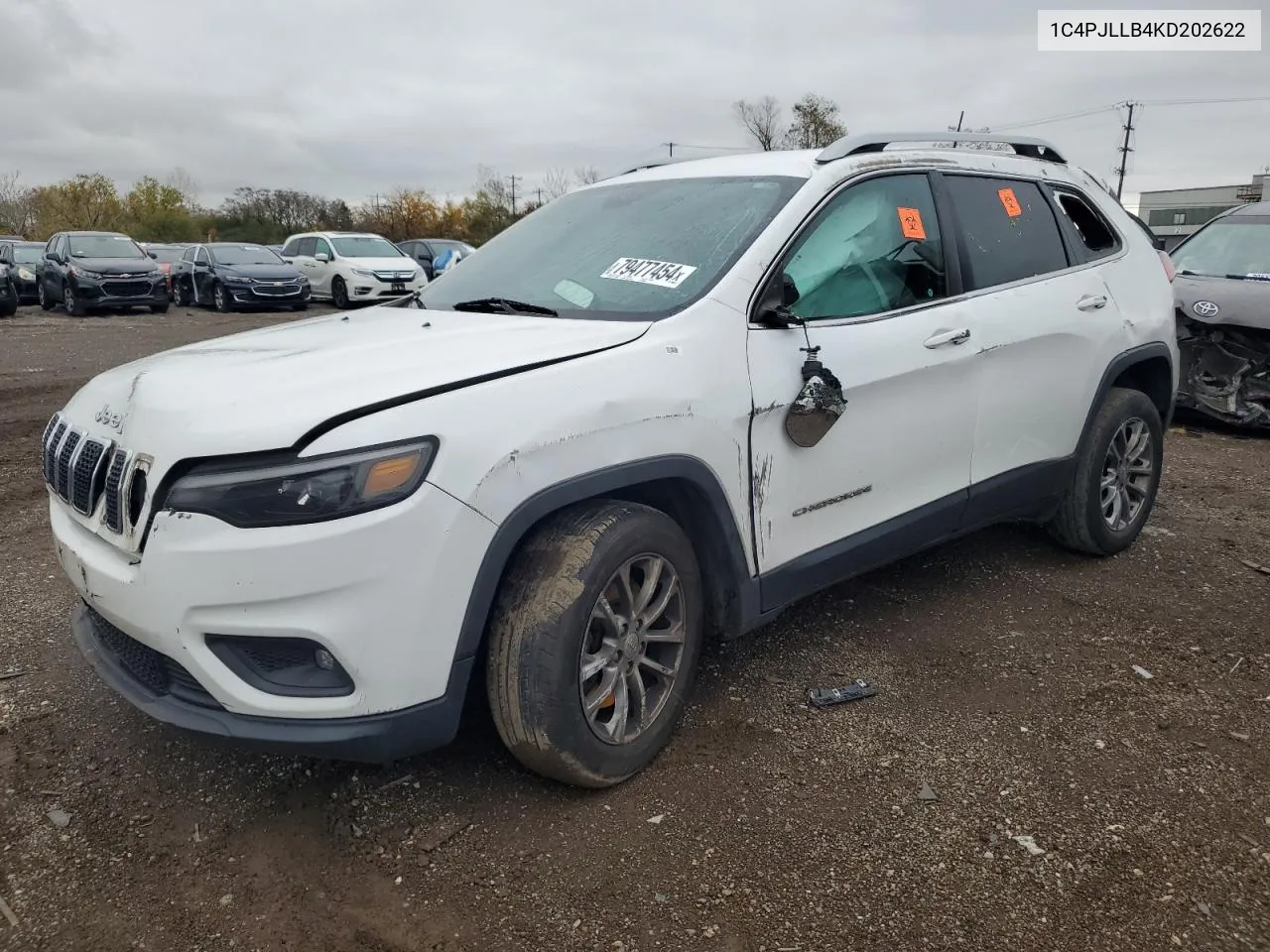 2019 Jeep Cherokee Latitude Plus VIN: 1C4PJLLB4KD202622 Lot: 79477454