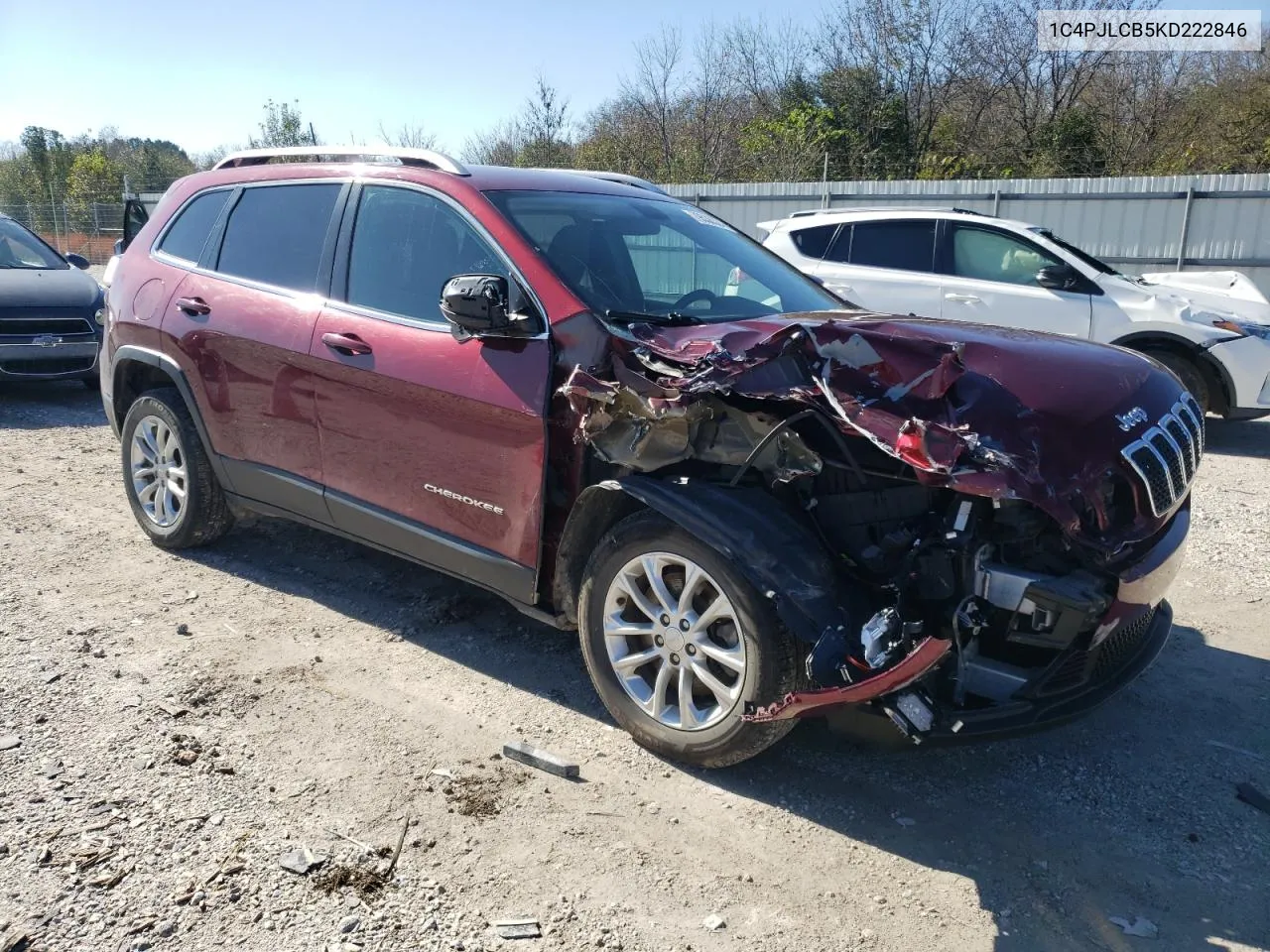 2019 Jeep Cherokee Latitude VIN: 1C4PJLCB5KD222846 Lot: 79536324