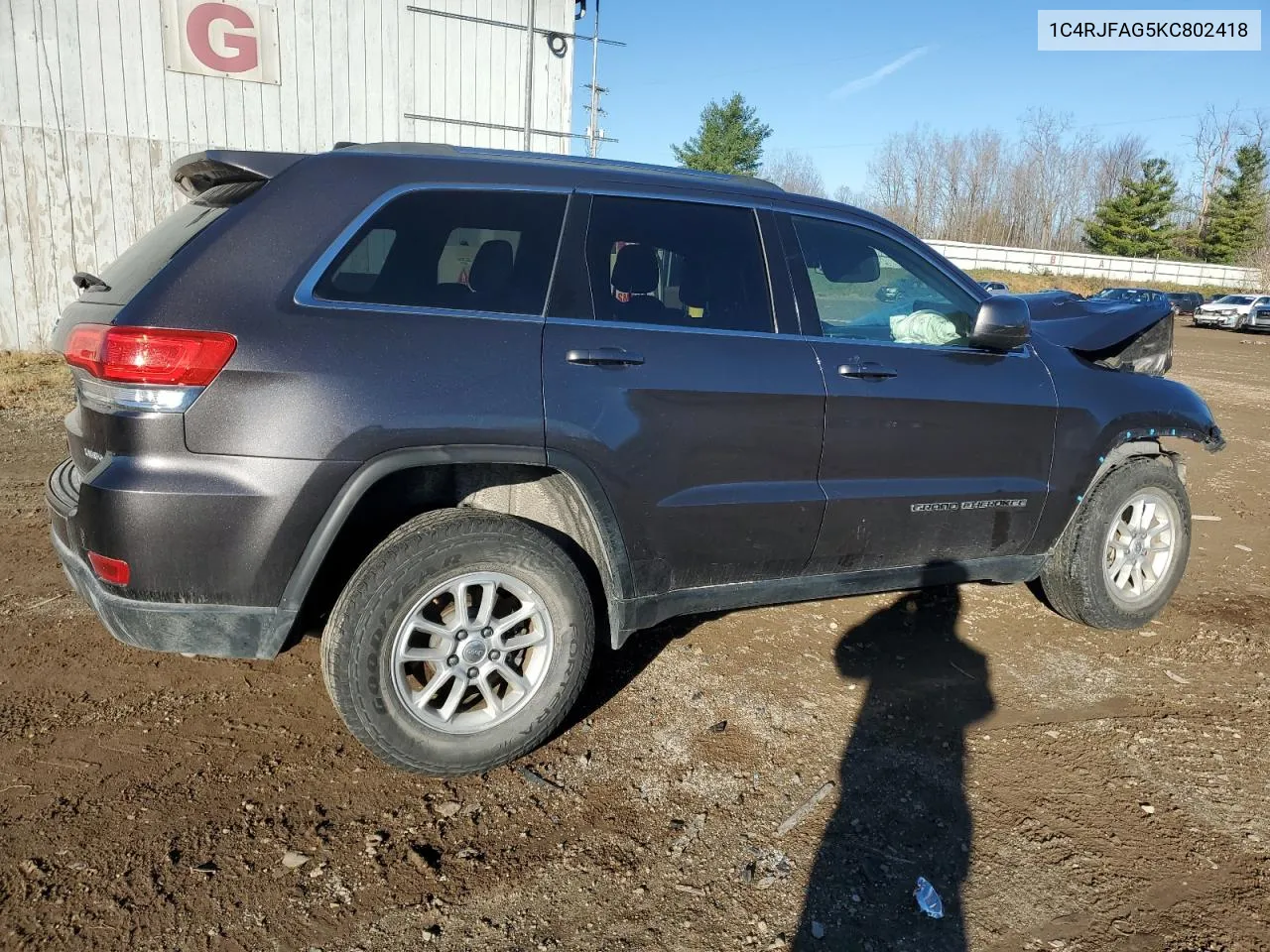 2019 Jeep Grand Cherokee Laredo VIN: 1C4RJFAG5KC802418 Lot: 79551014