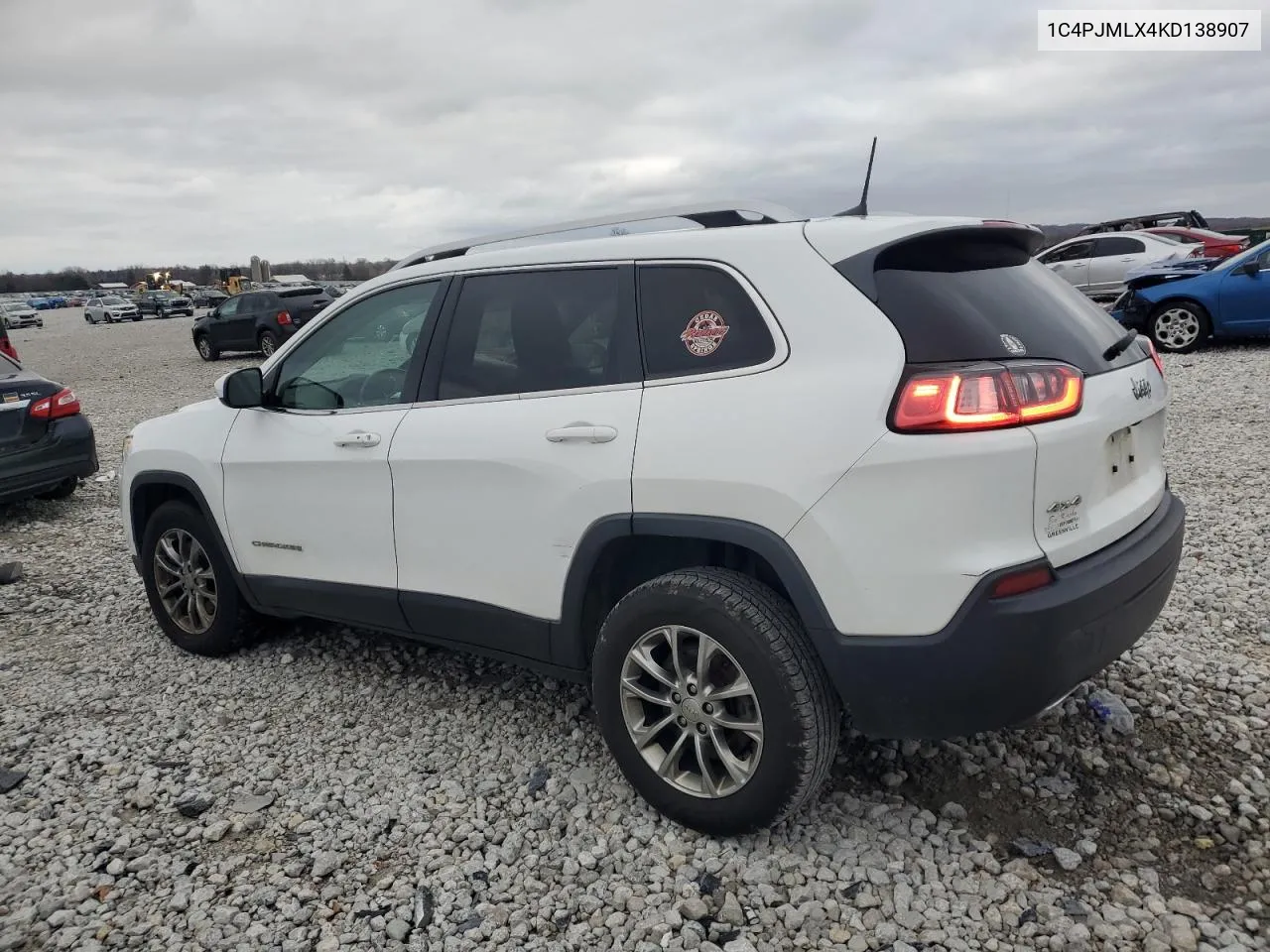 2019 Jeep Cherokee Latitude Plus VIN: 1C4PJMLX4KD138907 Lot: 79851434