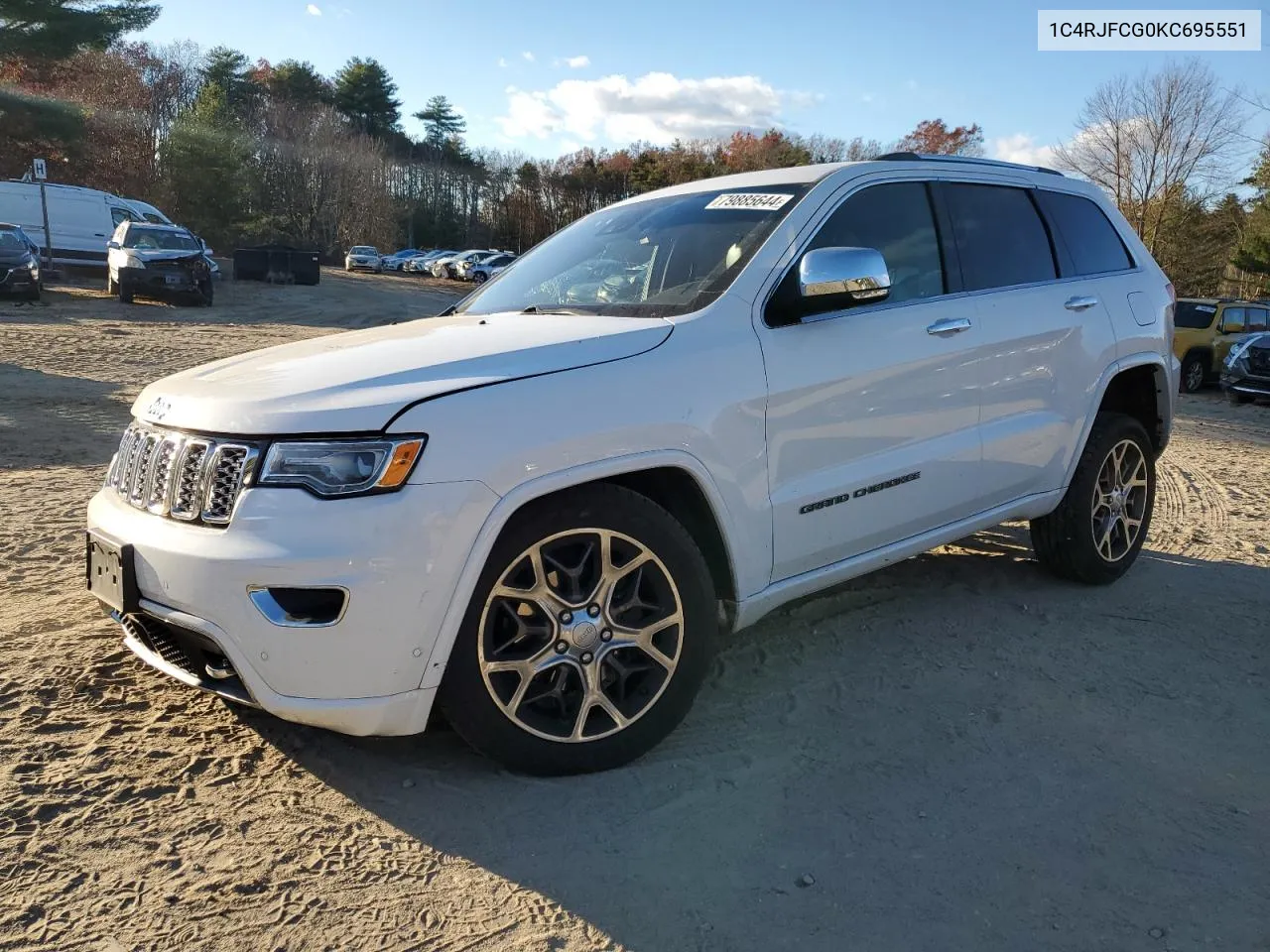 2019 Jeep Grand Cherokee Overland VIN: 1C4RJFCG0KC695551 Lot: 79885644